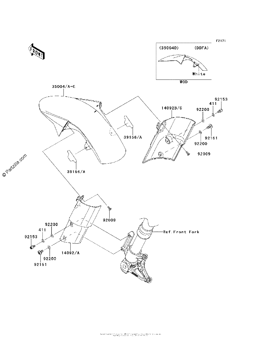 Diagrama de FRONT FENDER S