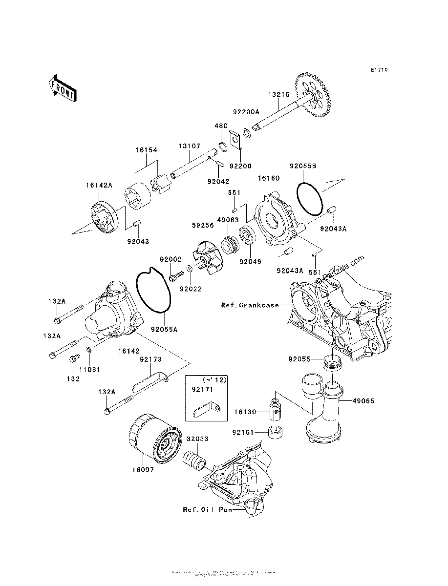 Diagrama de OIL PUMP OIL FILTER