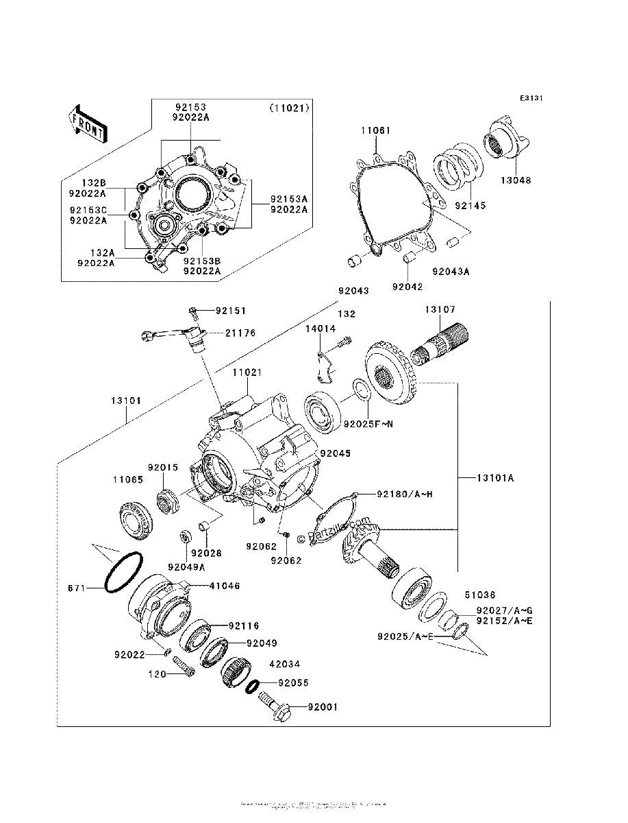Diagrama de FRONT BEVEL GEAR