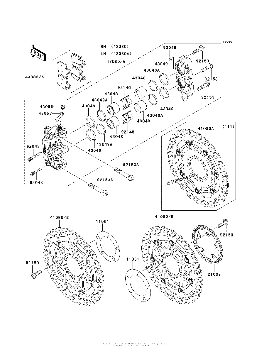 Diagrama de FRONT BRAKE