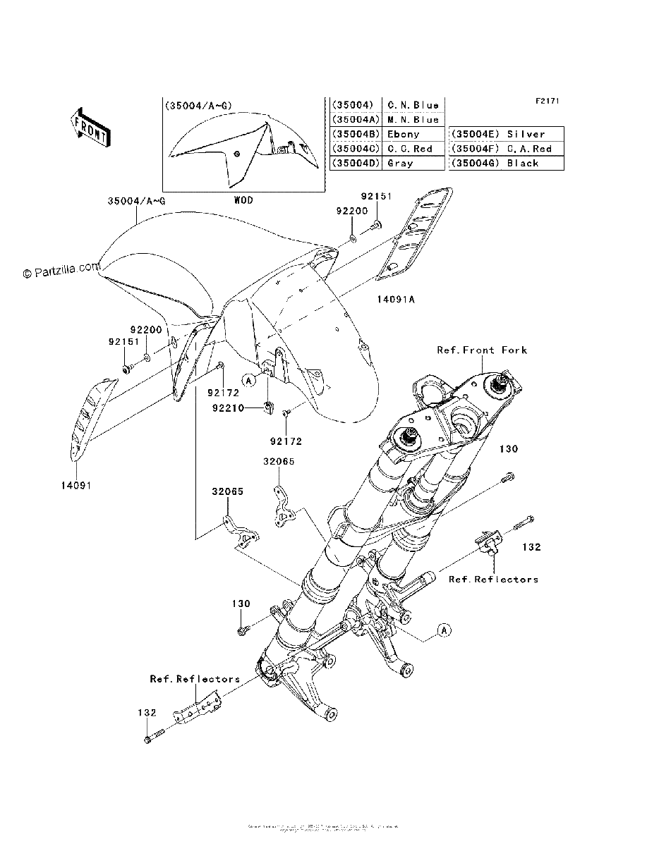 Diagrama de FRONT FENDER S