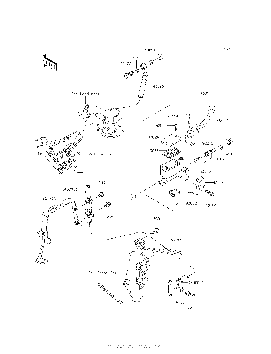 Diagrama de FRONT MASTER CYLINDER