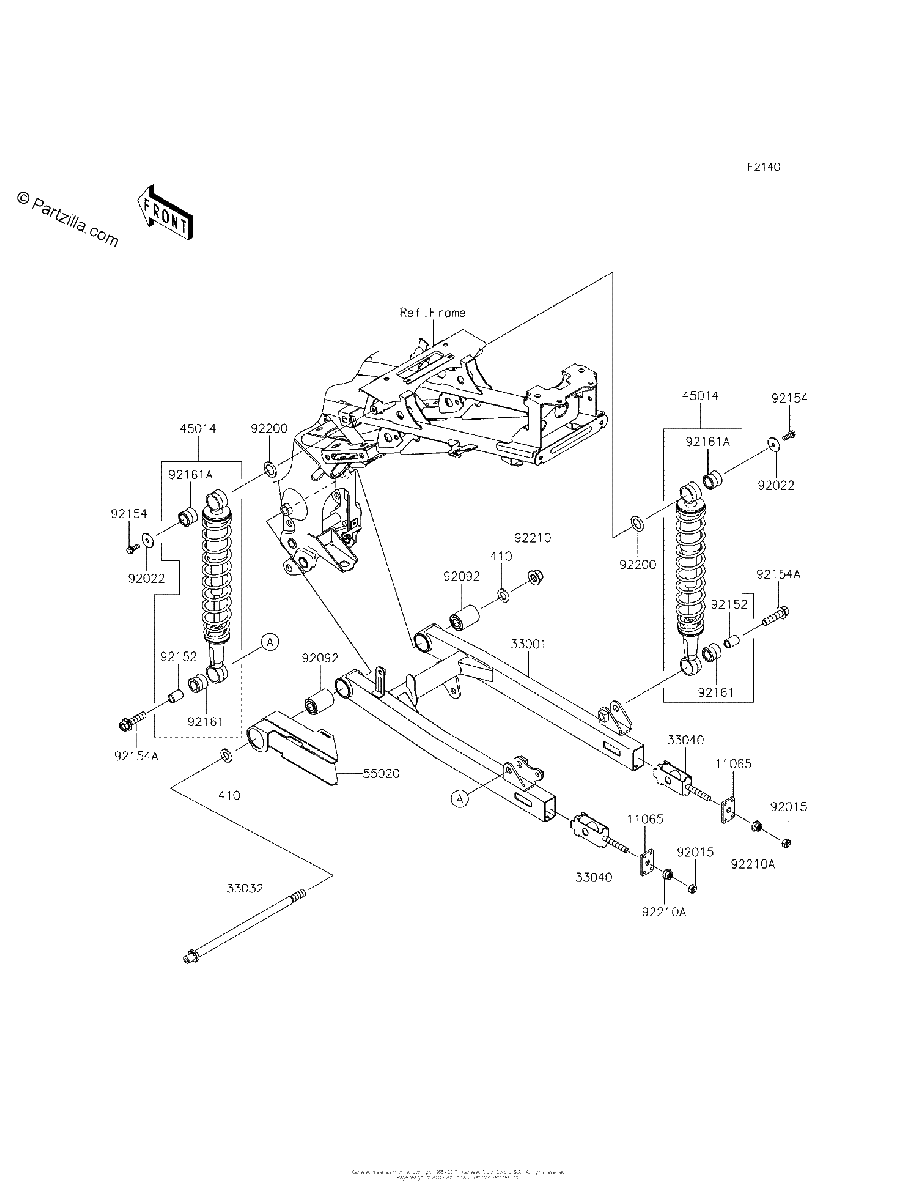 Diagrama de SWINGARM SHOCK ABSORBER