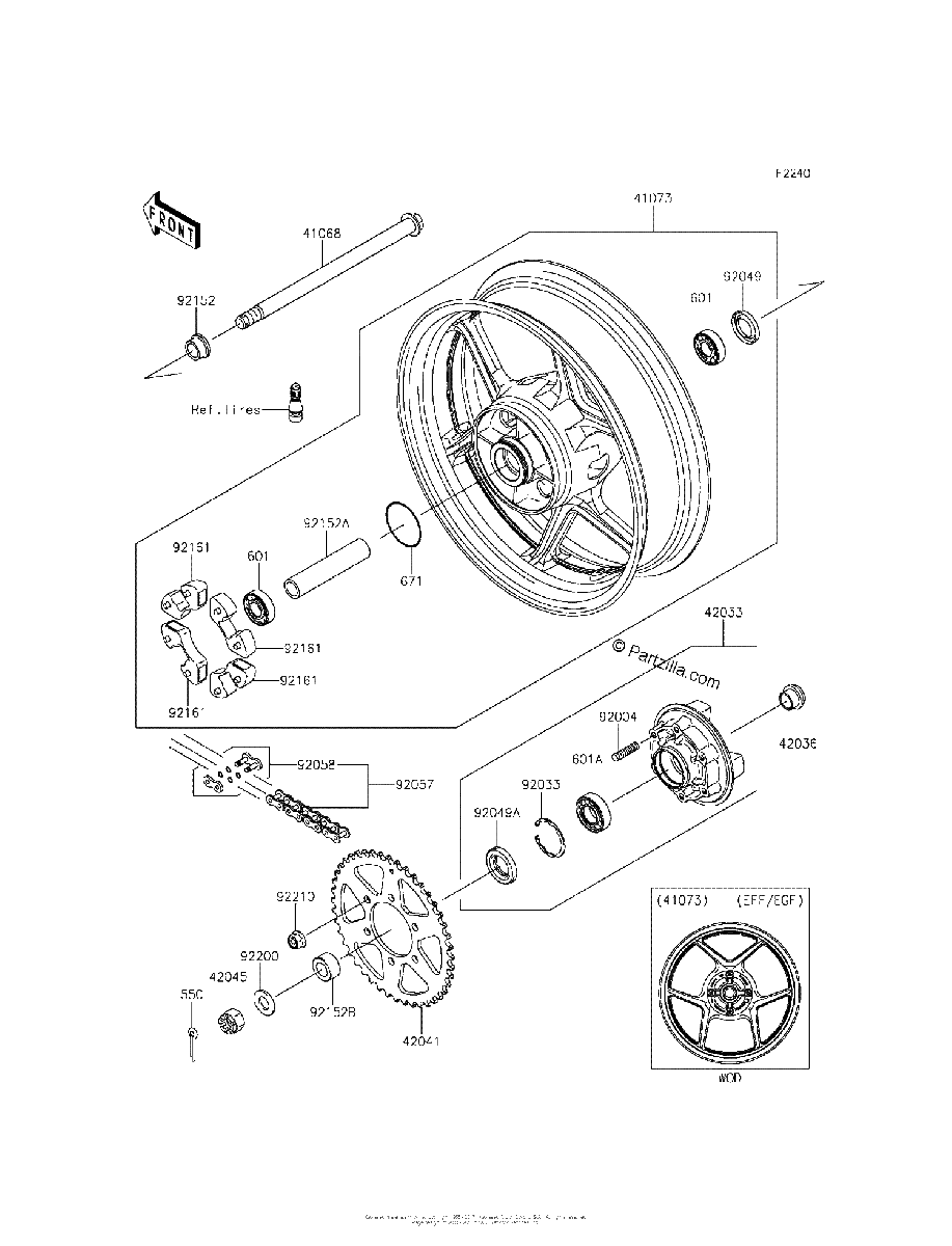 Diagrama de REAR HUB