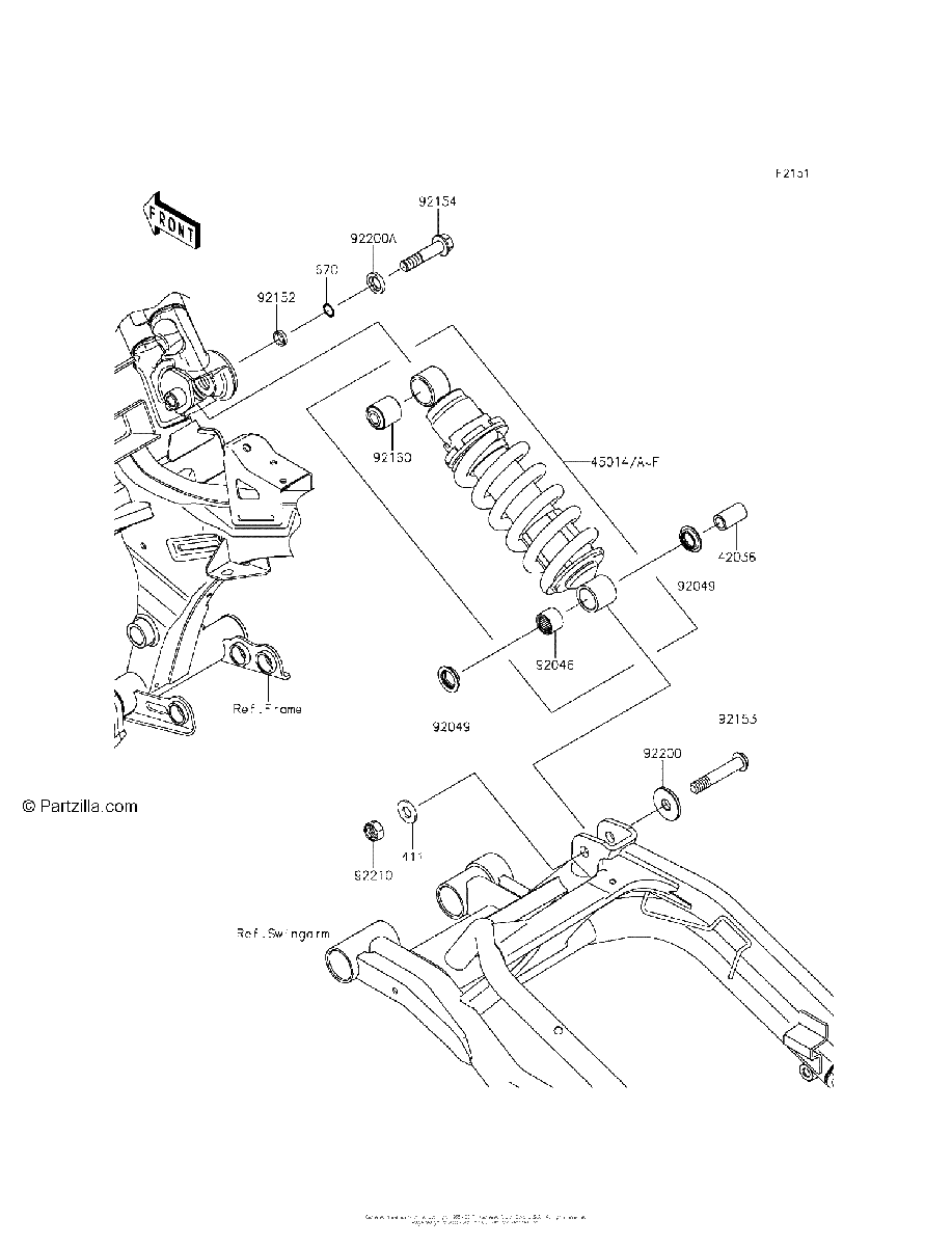 Diagrama de SUSPENSION SHOCK ABSORBER
