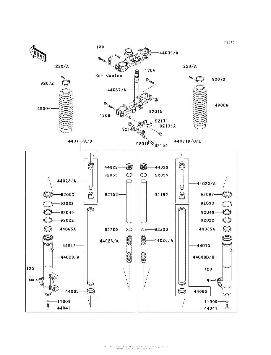 Diagrama de FRONT FORK