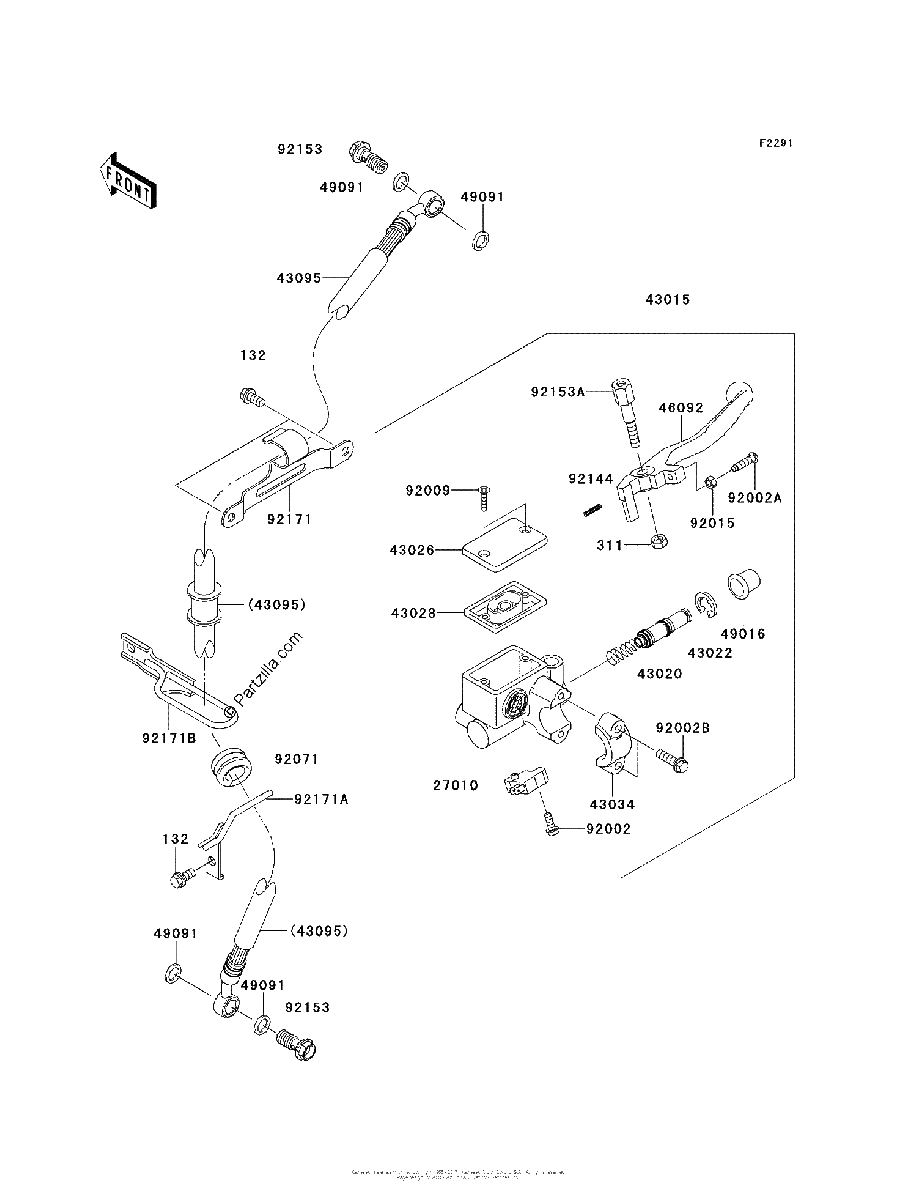 Diagrama de FRONT MASTER CYLINDER
