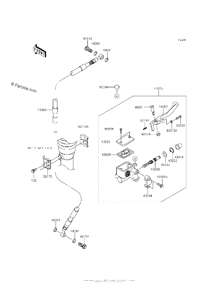 Diagrama de FRONT MASTER CYLINDER