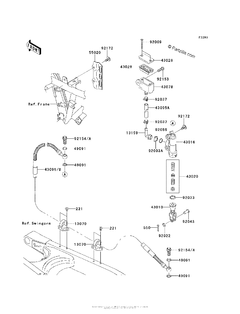 Diagrama de REAR MASTER CYLINDER