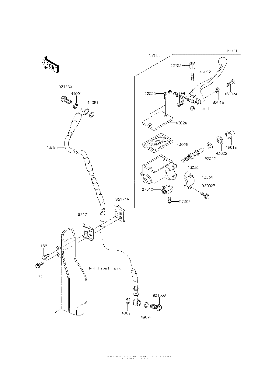 Diagrama de FRONT MASTER CYLINDER