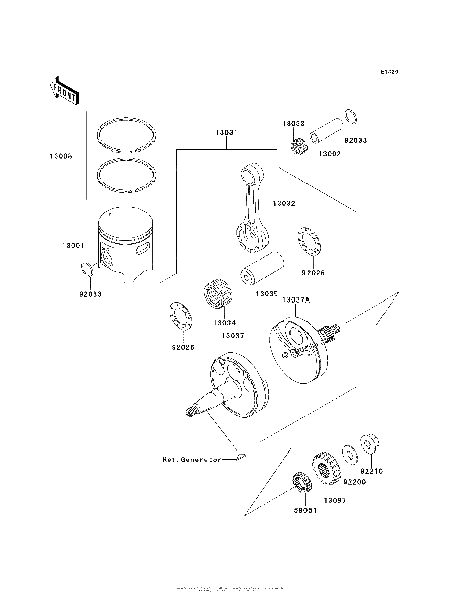 Diagrama de CRANKSHAFT PISTON S
