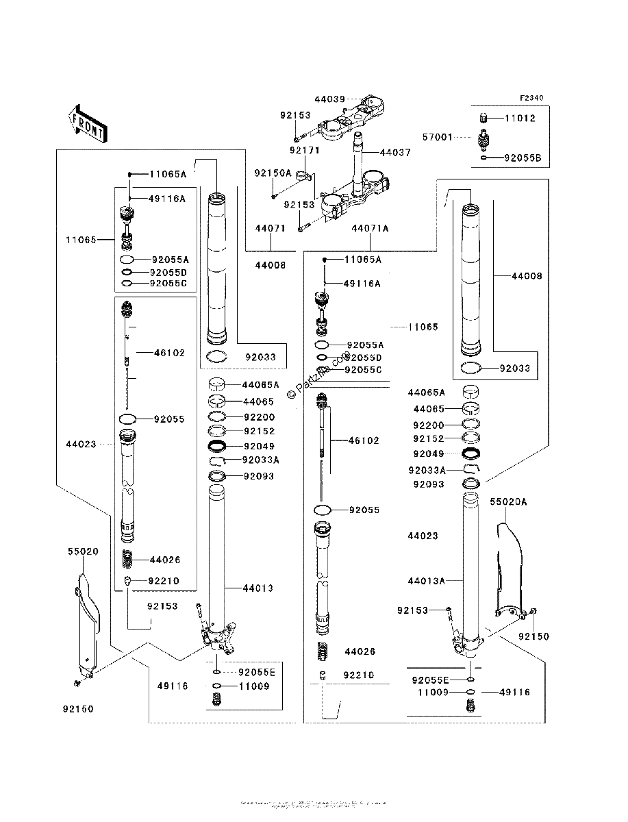 Diagrama de FRONT FORK