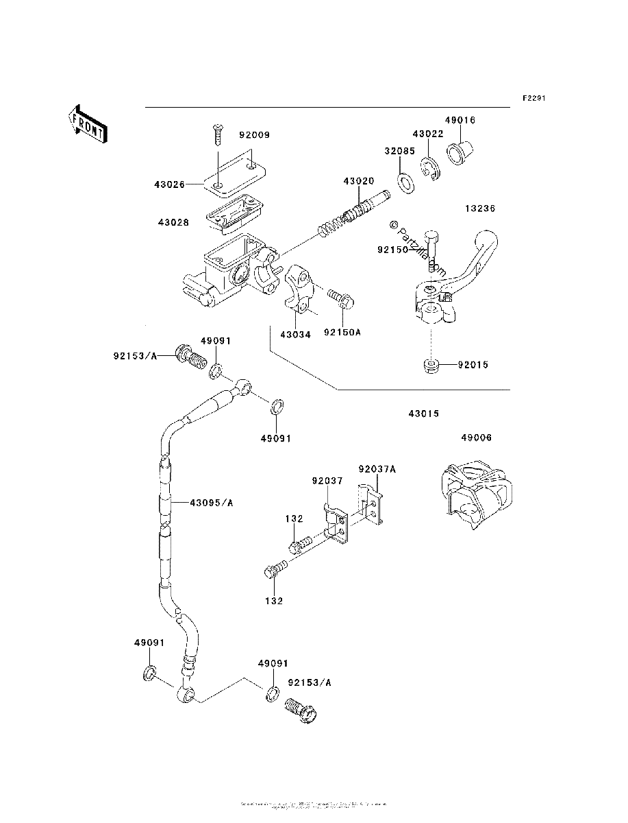 Diagrama de FRONT MASTER CYLINDER