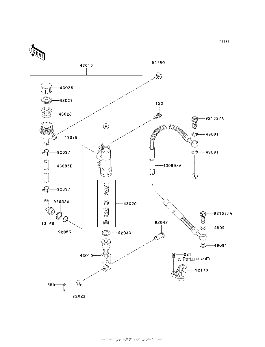 Diagrama de REAR MASTER CYLINDER