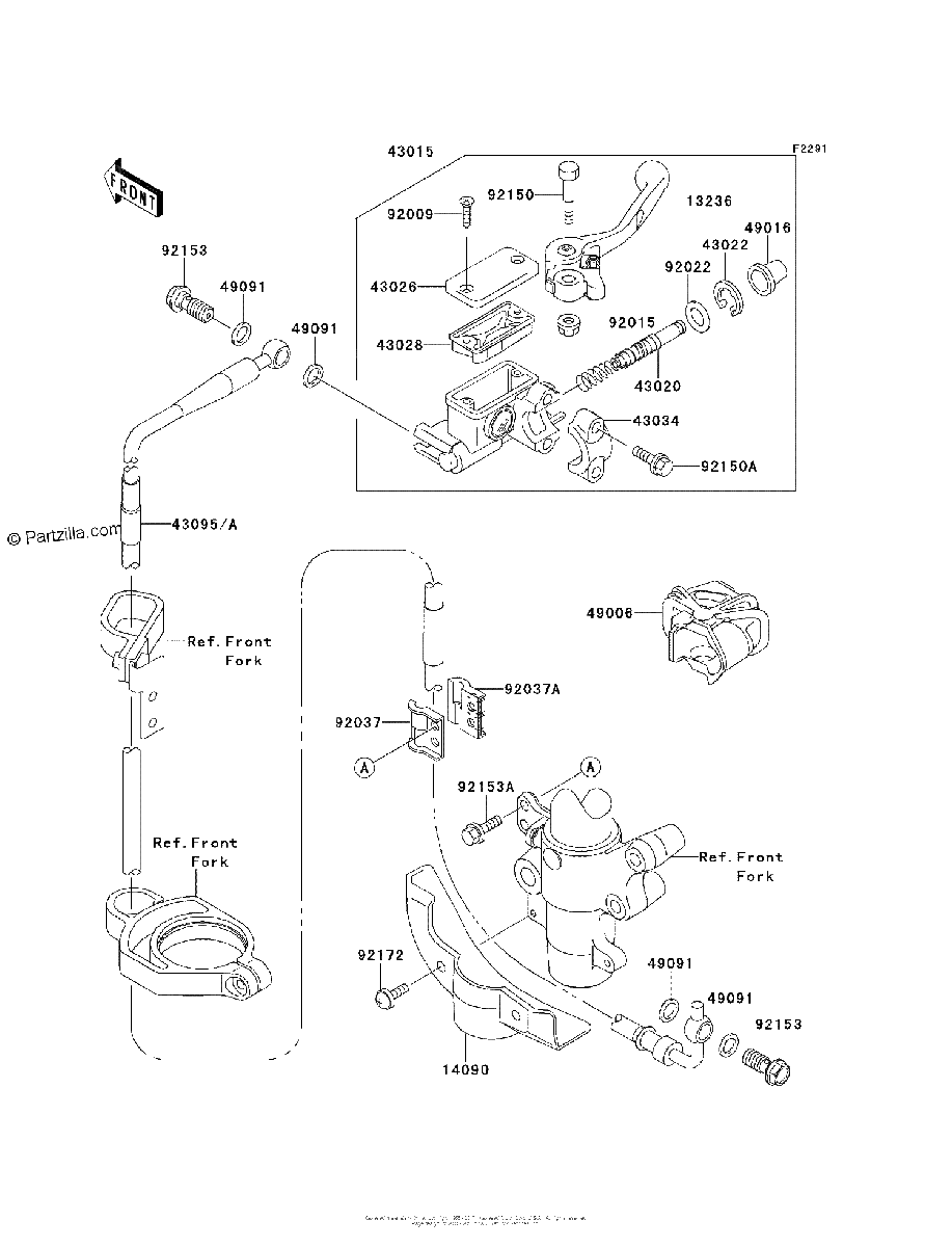 Diagrama de FRONT MASTER CYLINDER
