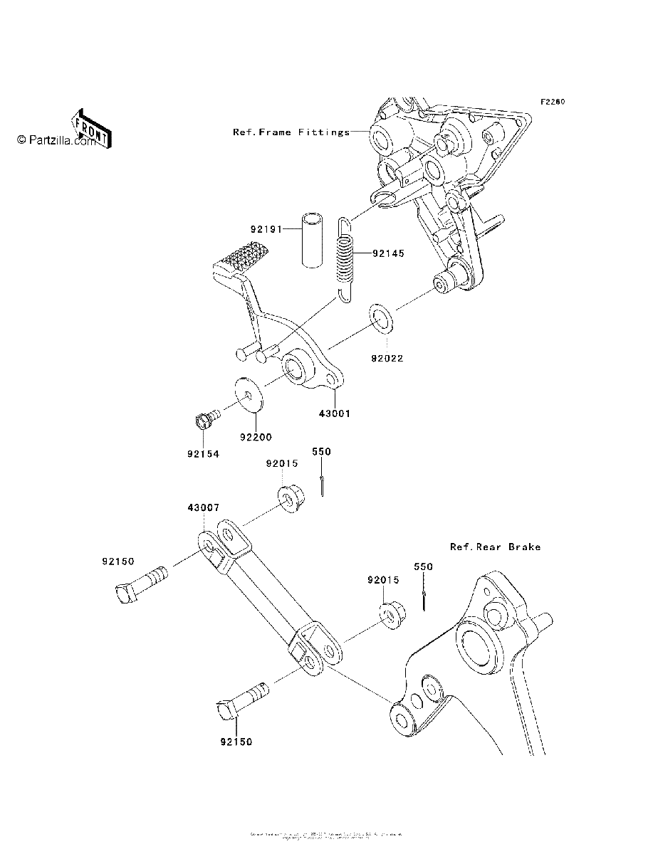 Diagrama de BRAKE PEDAL TORQUE LINK
