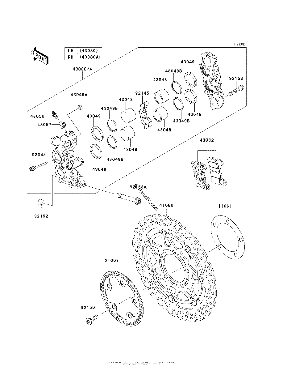Diagrama de FRONT BRAKE