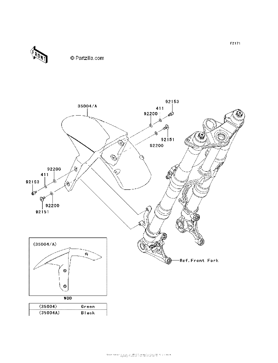 Diagrama de FRONT FENDER S