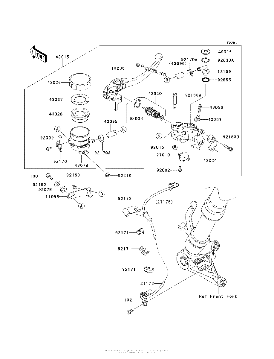 Diagrama de FRONT MASTER CYLINDER