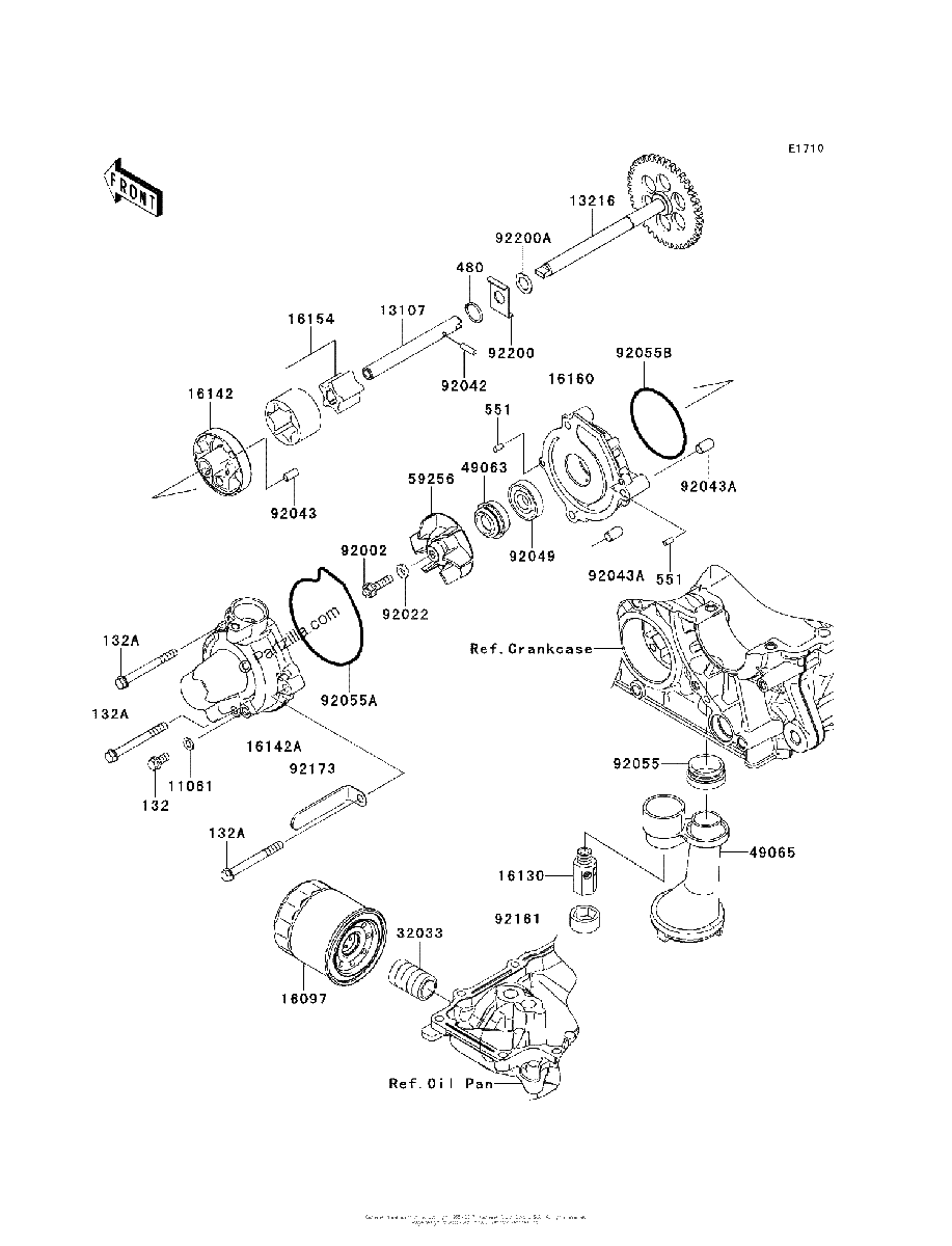 Diagrama de OIL PUMP OIL FILTER