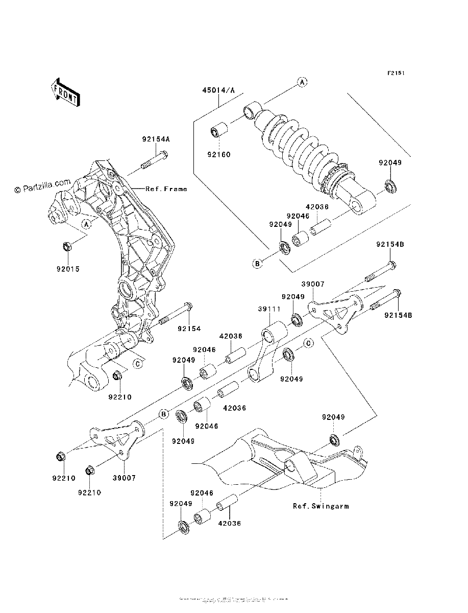 Diagrama de SUSPENSION SHOCK ABSORBER
