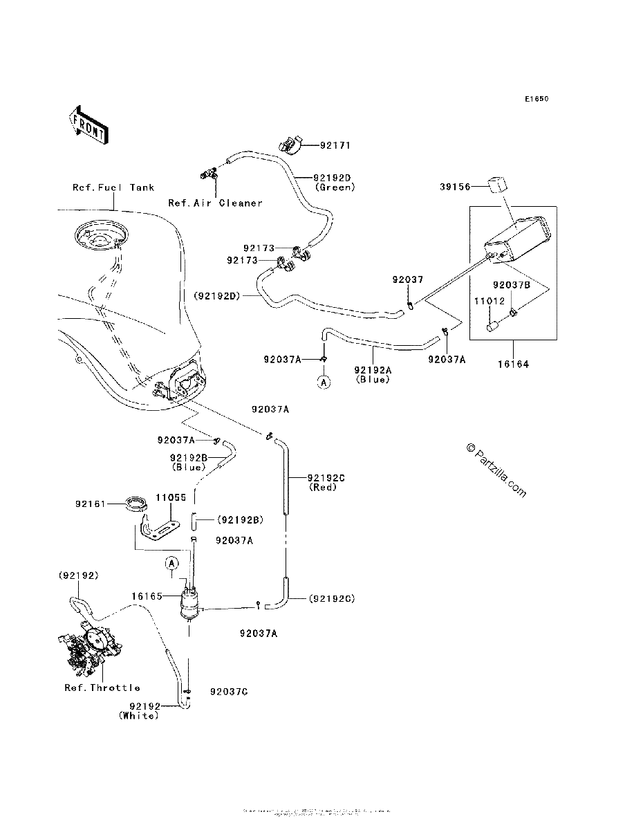Diagrama de FUEL EVAPORATIVE SYSTEM CA
