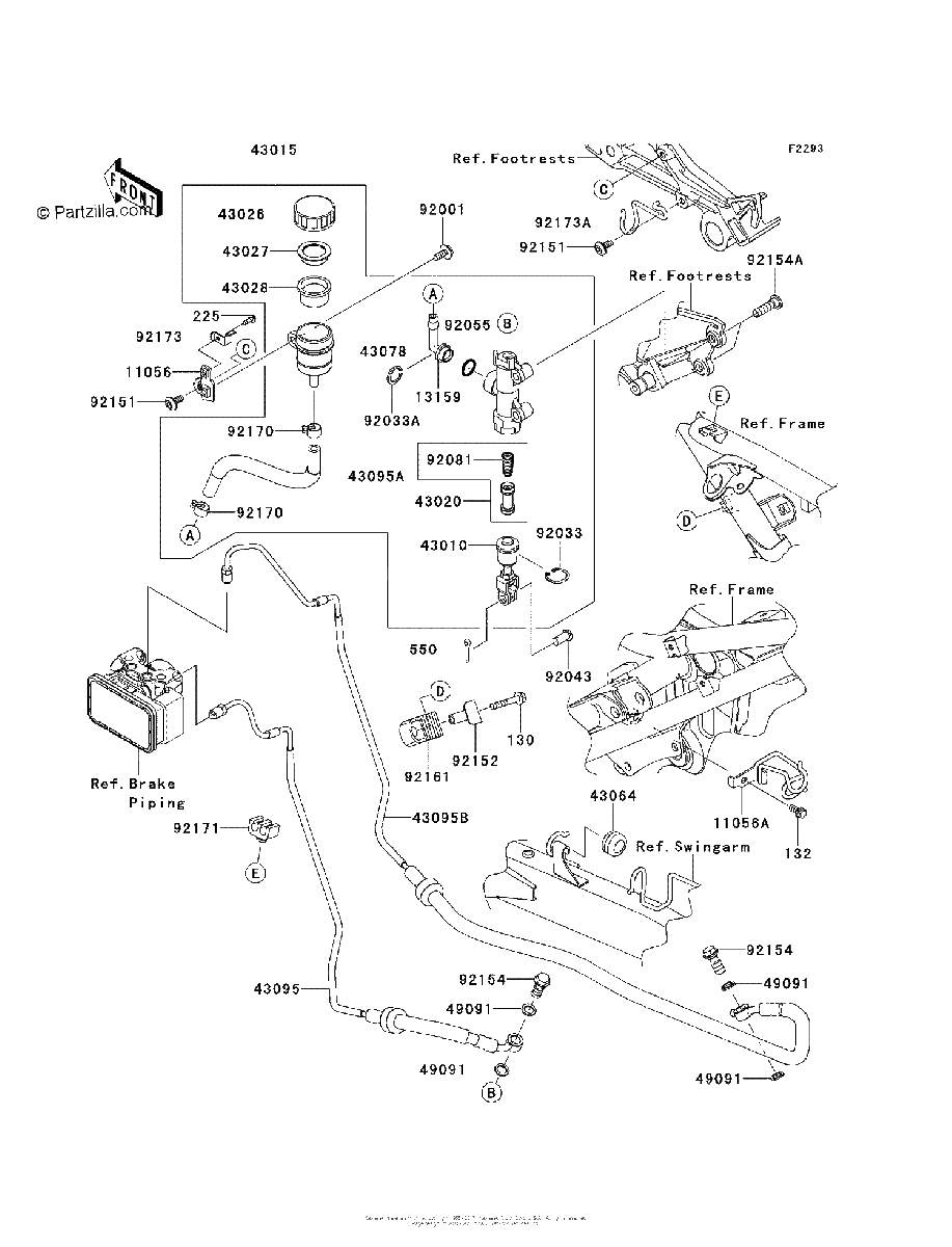 Diagrama de REAR MASTER CYLINDER