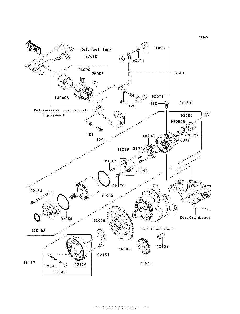 Diagrama de STARTER MOTOR