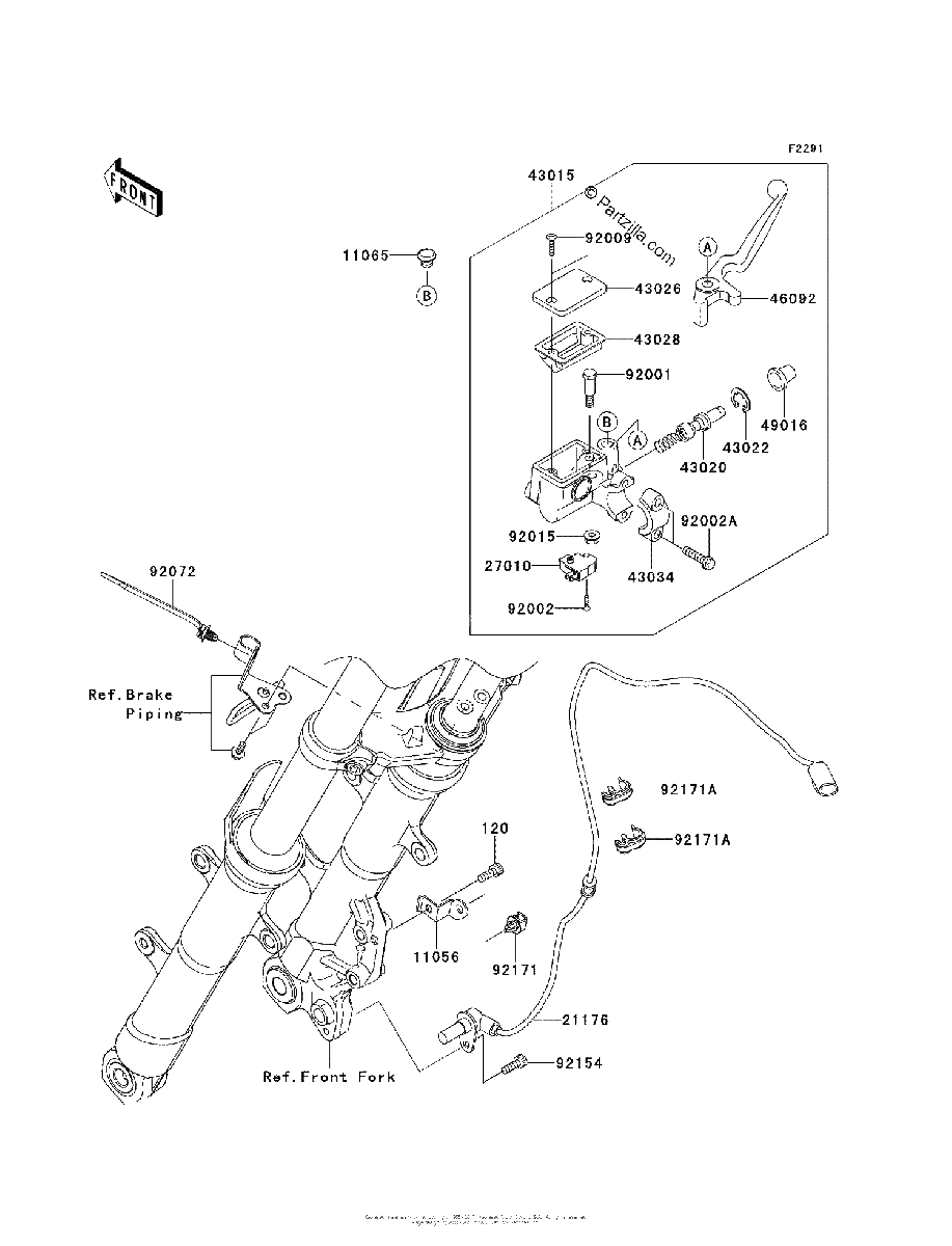 Diagrama de FRONT MASTER CYLINDER