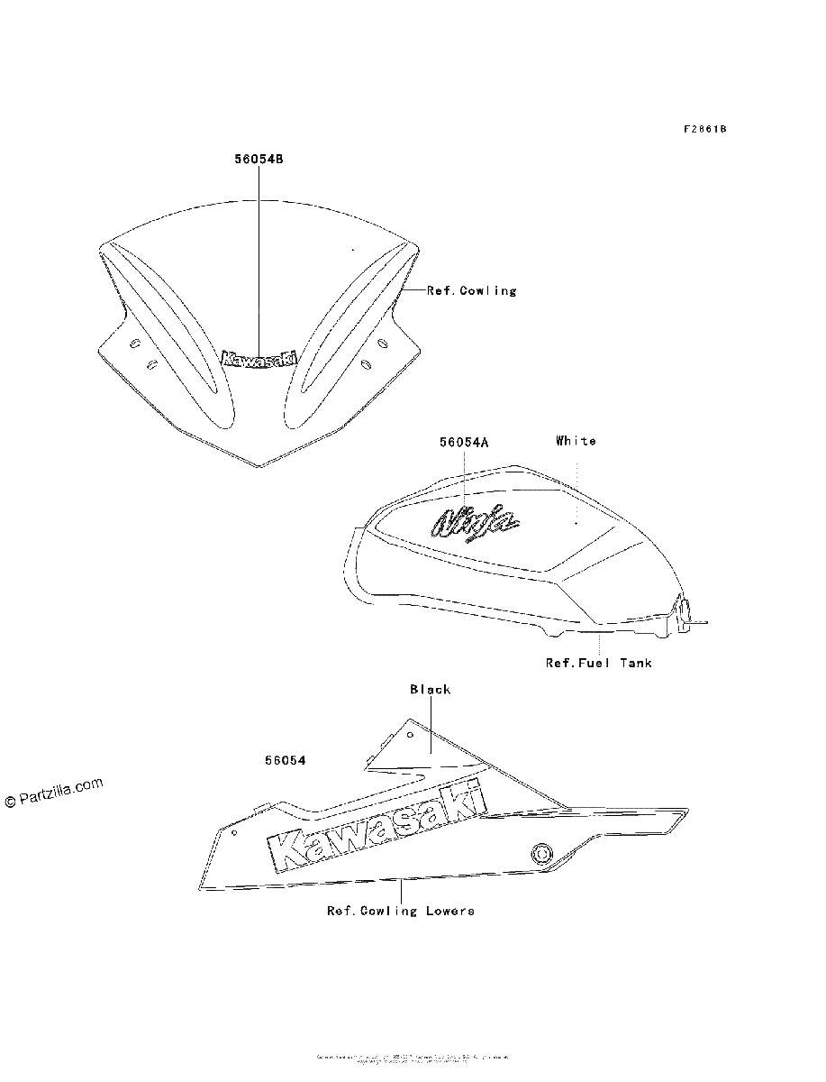 Diagrama de DECALS WHITE ADF CA US