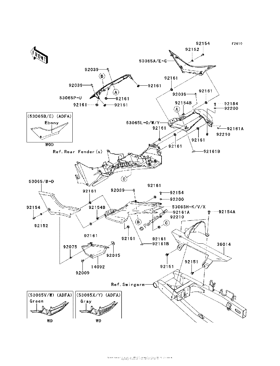 Diagrama de SIDE COVERS CHAIN COVER ADF AEF