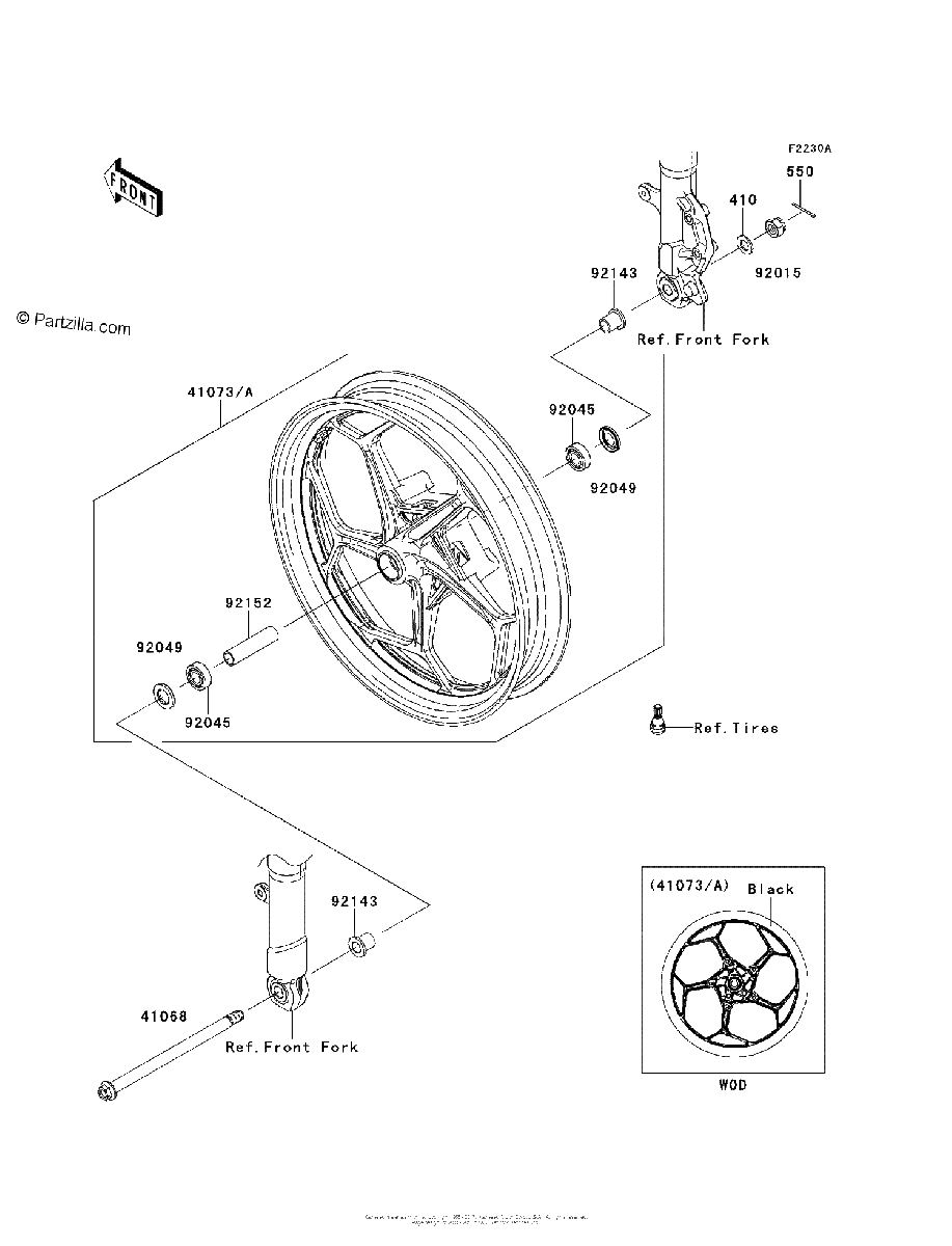 Diagrama de FRONT WHEEL ADFA CA US AEFA