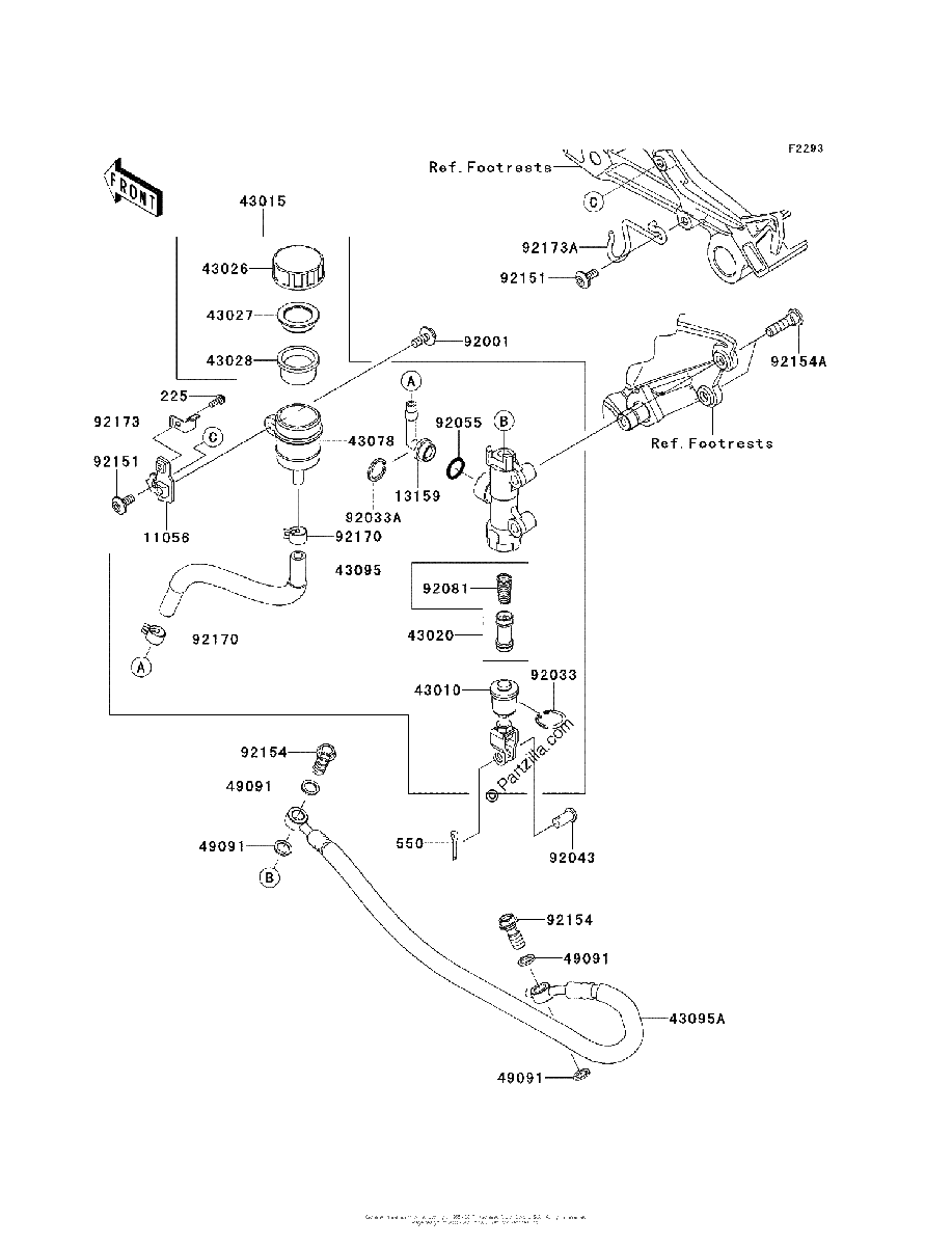 Diagrama de REAR MASTER CYLINDER