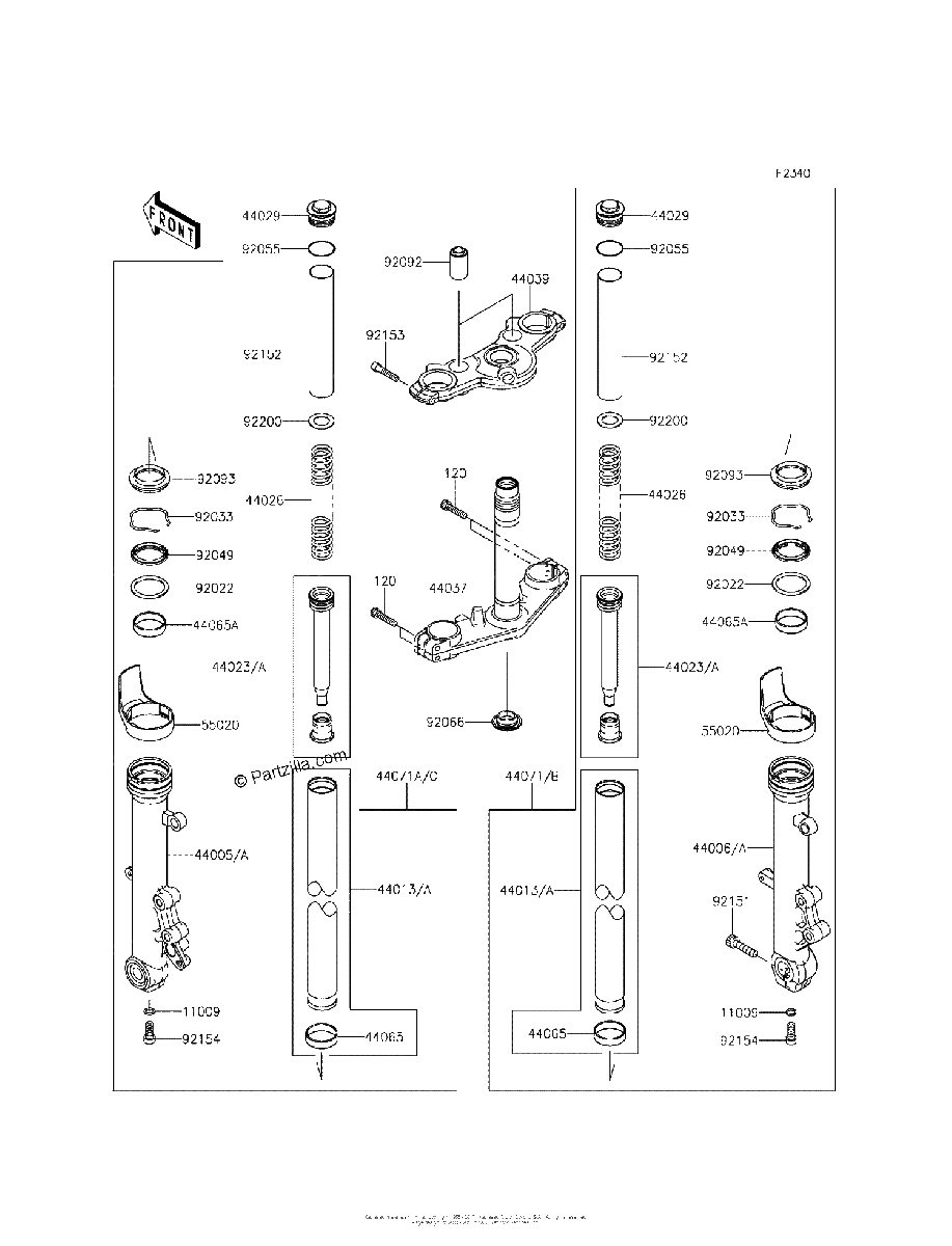 Diagrama de FRONT FORK