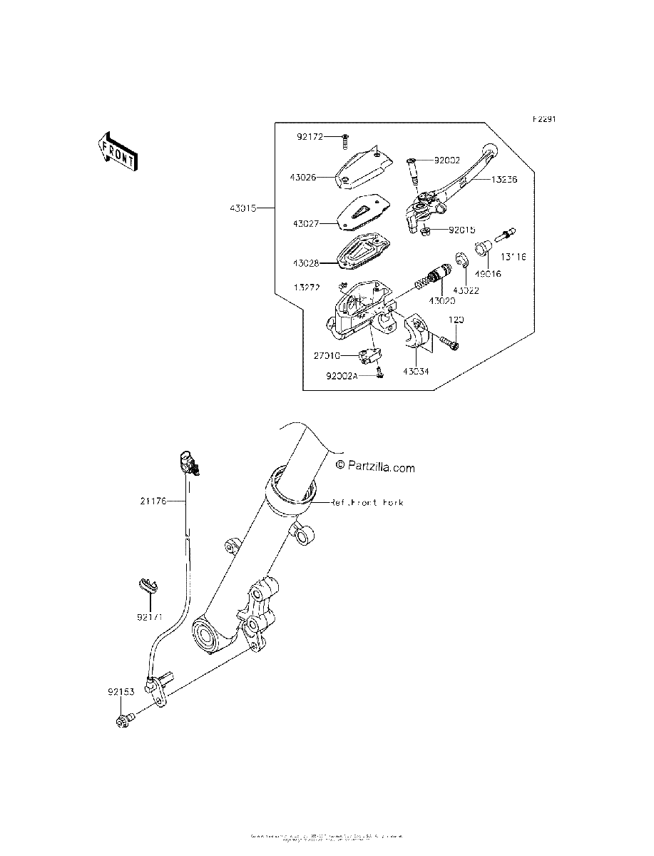 Diagrama de FRONT MASTER CYLINDER