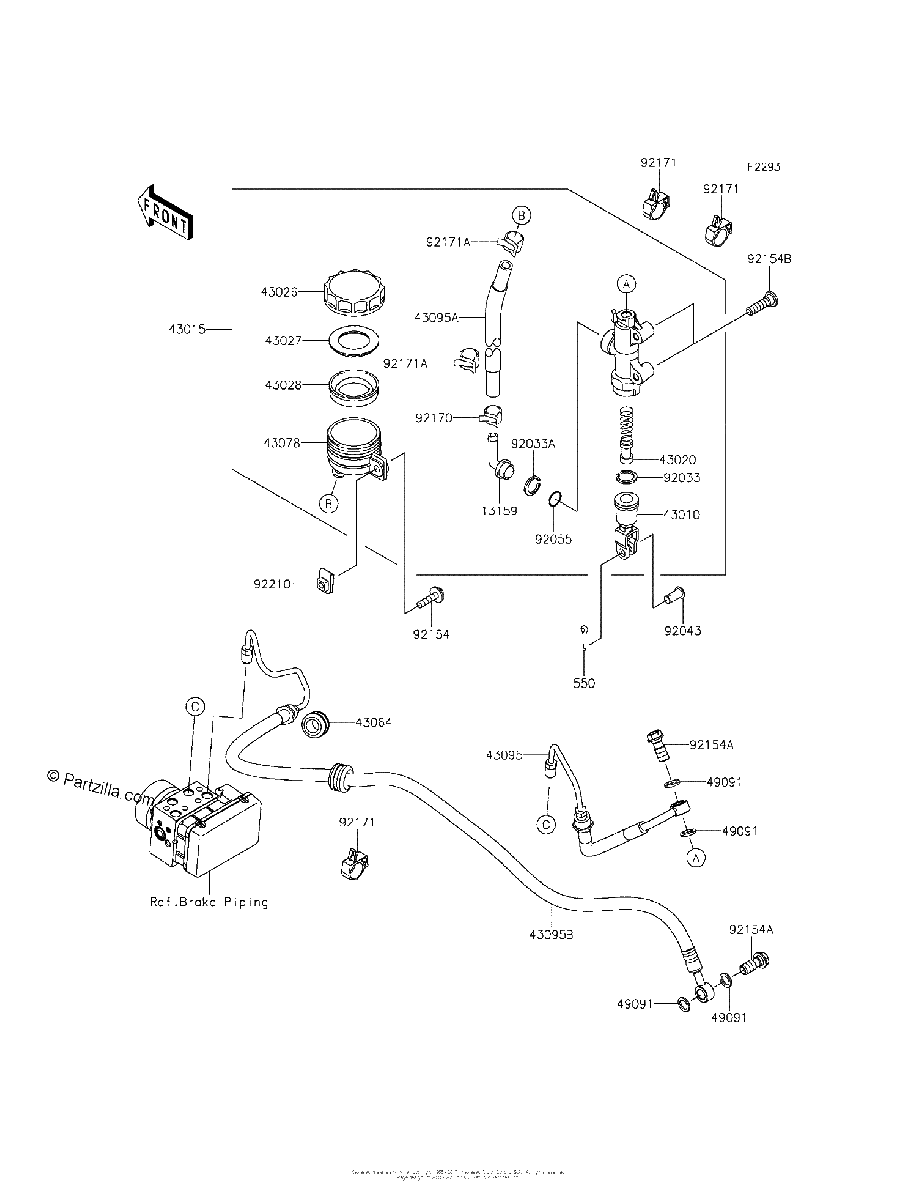 Diagrama de REAR MASTER CYLINDER