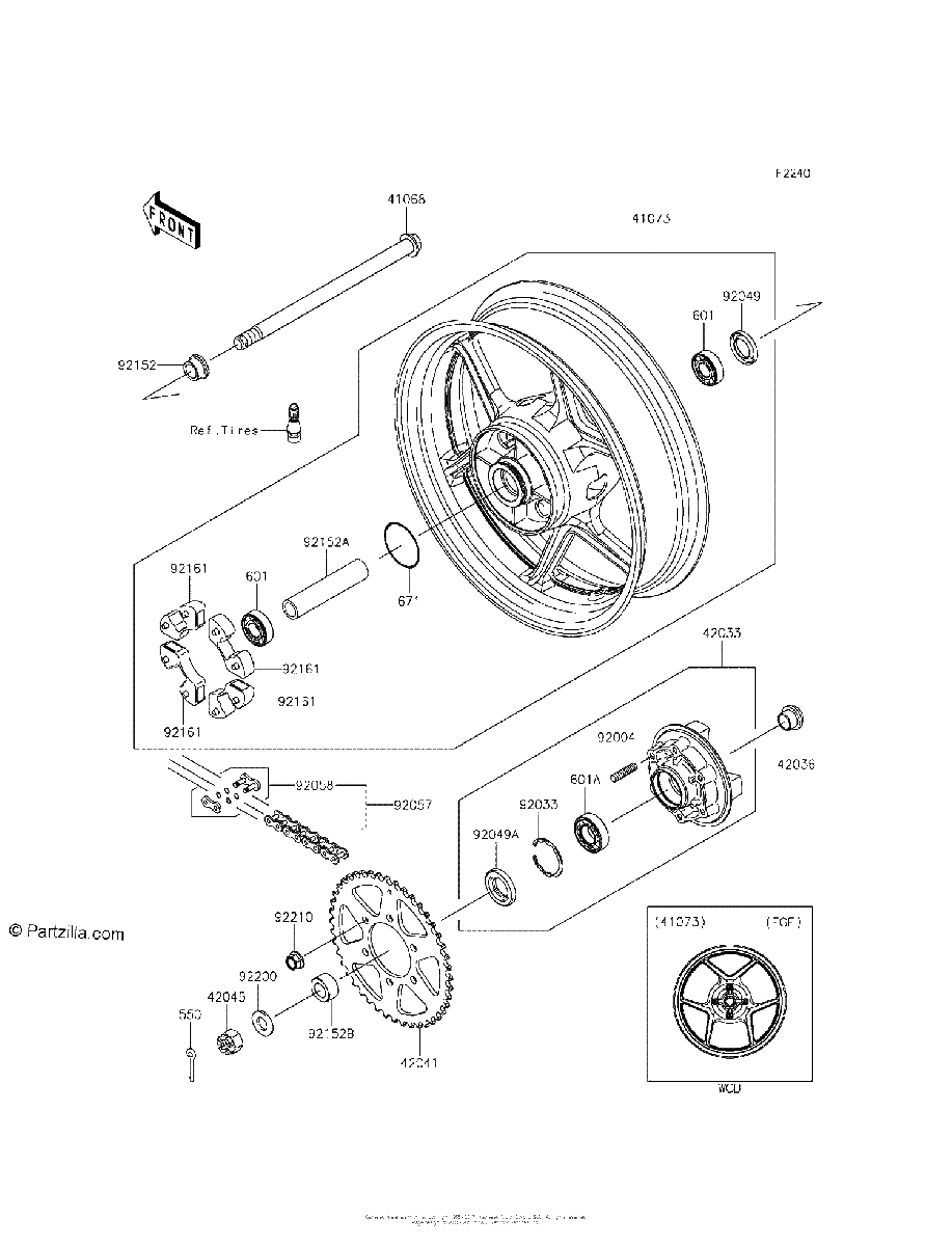 Diagrama de REAR WHEEL CHAIN