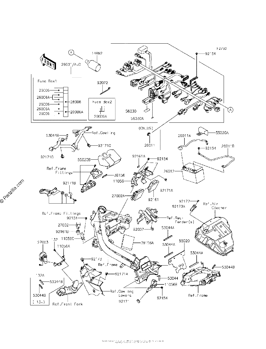 Diagrama de CHASSIS ELECTRICAL EQUIPMENT