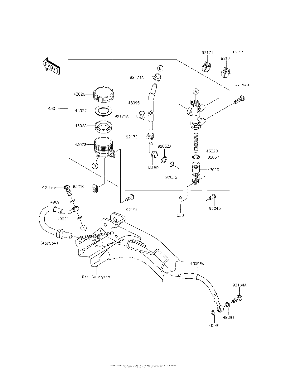 Diagrama de REAR MASTER CYLINDER