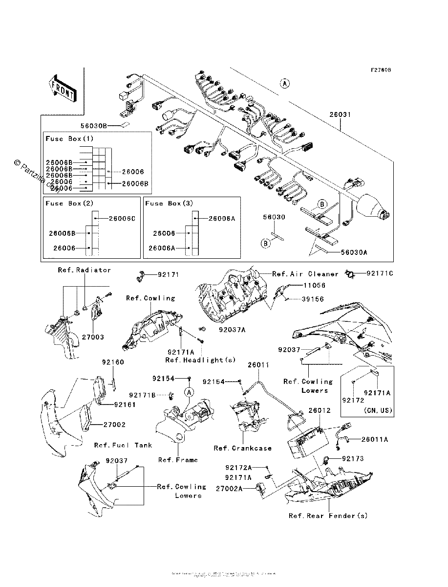 Diagrama de CHASSIS ELECTRICAL EQUIPMENT KDF KEF