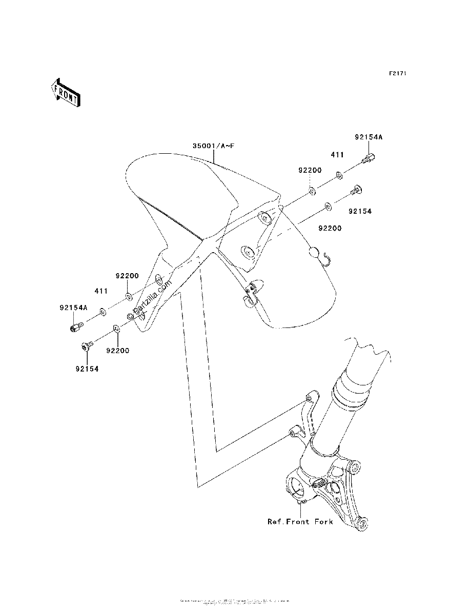 Diagrama de FRONT FENDER S