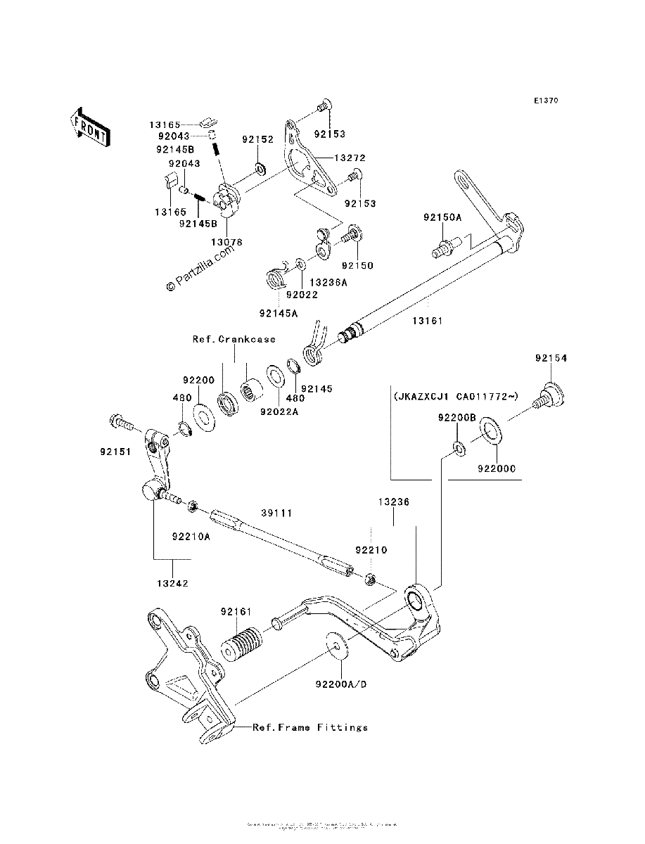 Diagrama de GEAR CHANGE MECHANISM