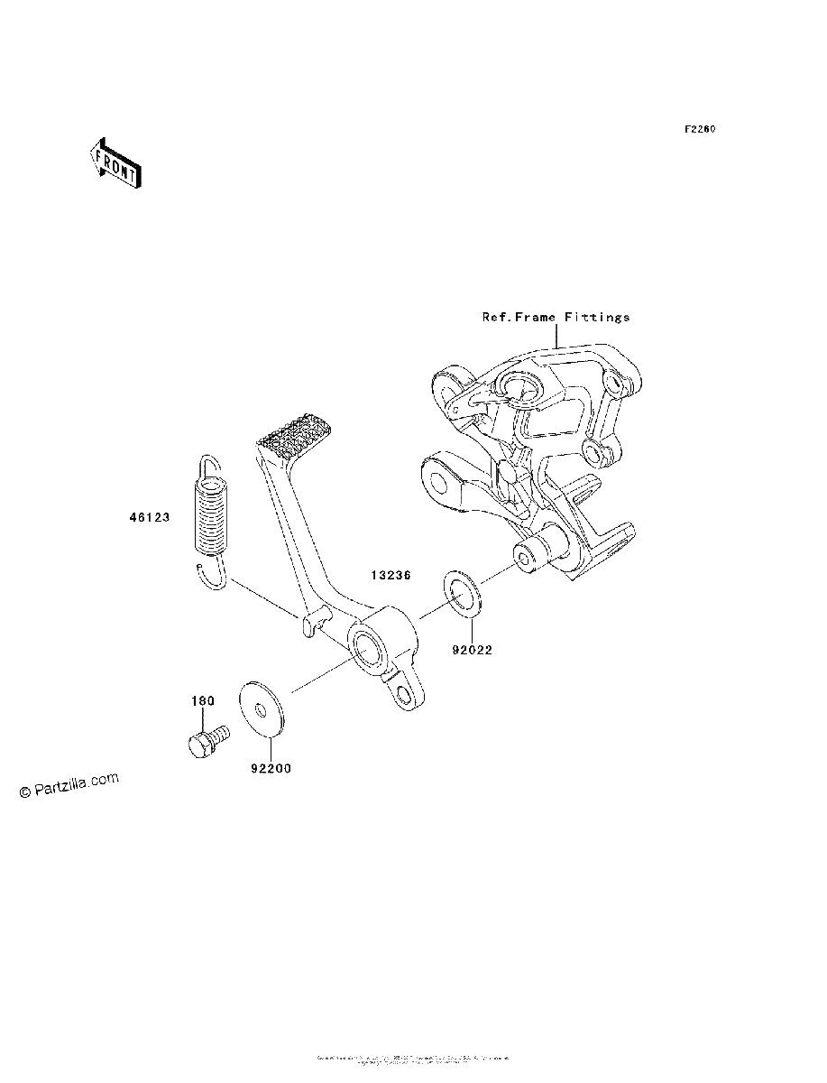 Diagrama de BRAKE PEDAL TORQUE LINK