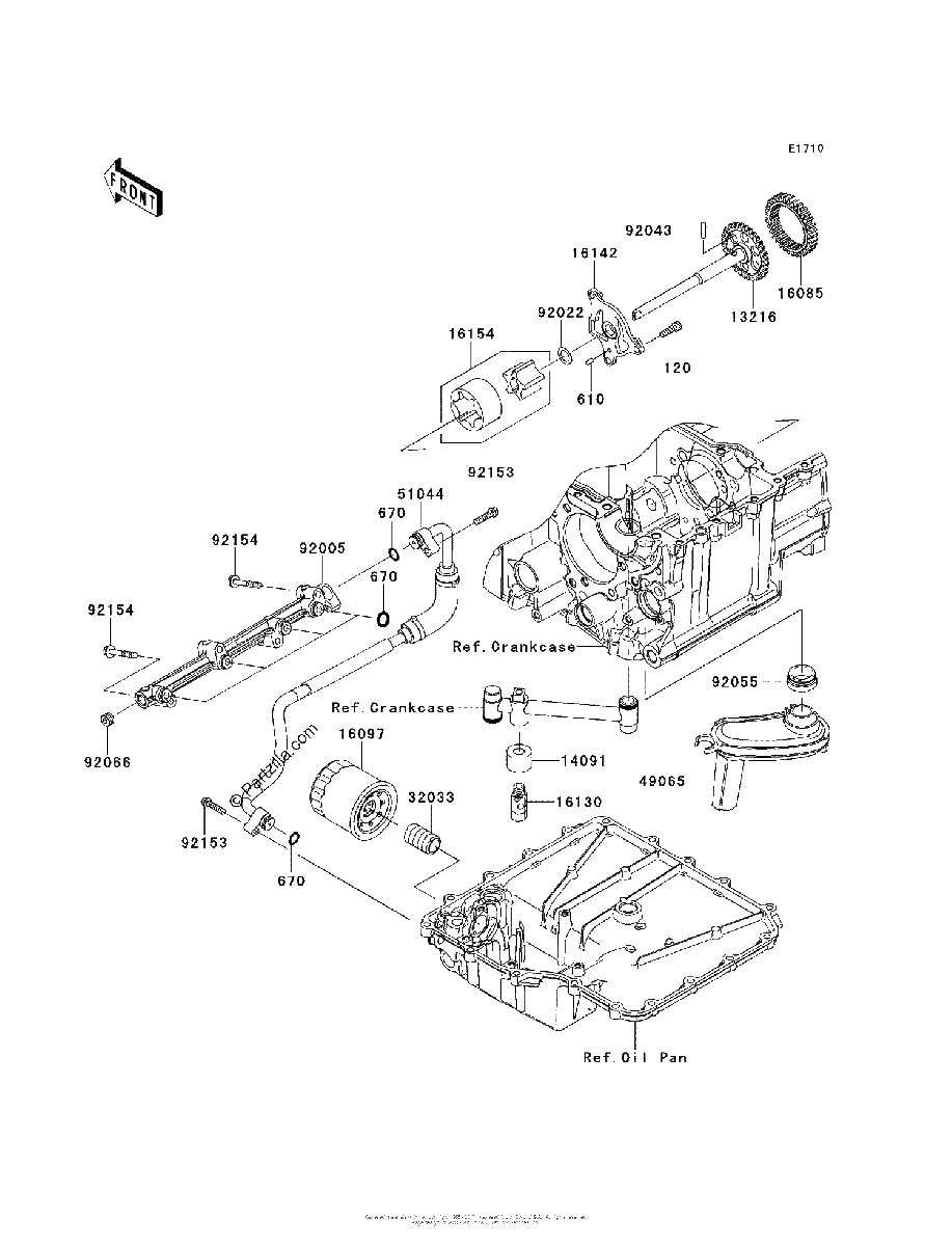 Diagrama de OIL PUMP OIL FILTER