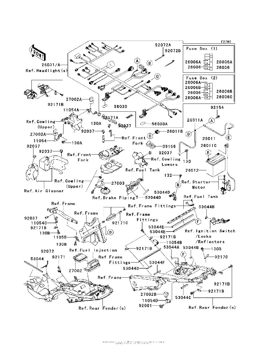Diagrama de CHASSIS ELECTRICAL EQUIPMENT