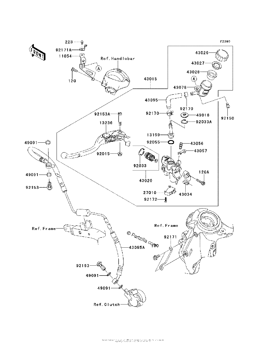 Diagrama de CLUTCH MASTER CYLINDER