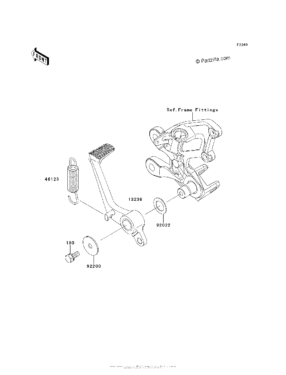 Diagrama de BRAKE PEDAL TORQUE LINK