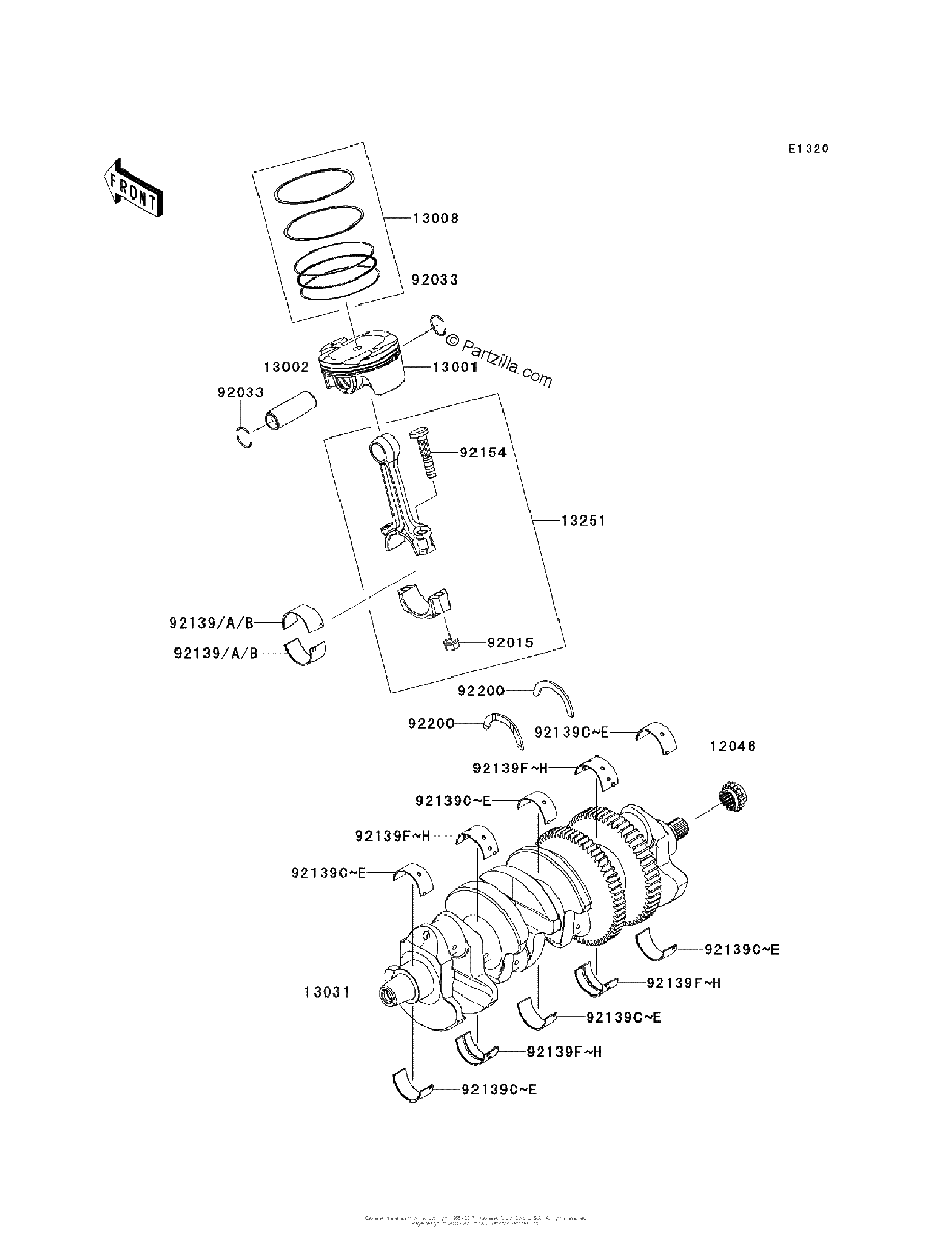 Diagrama de CRANKSHAFT PISTON S