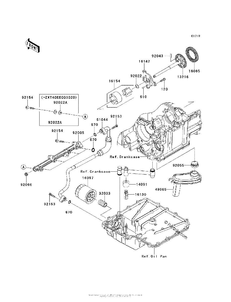 Diagrama de OIL PUMP OIL FILTER