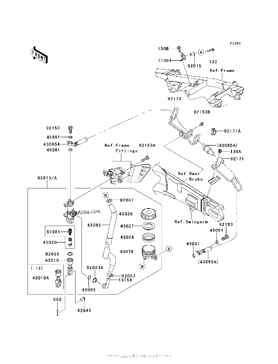 Diagrama de REAR MASTER CYLINDER